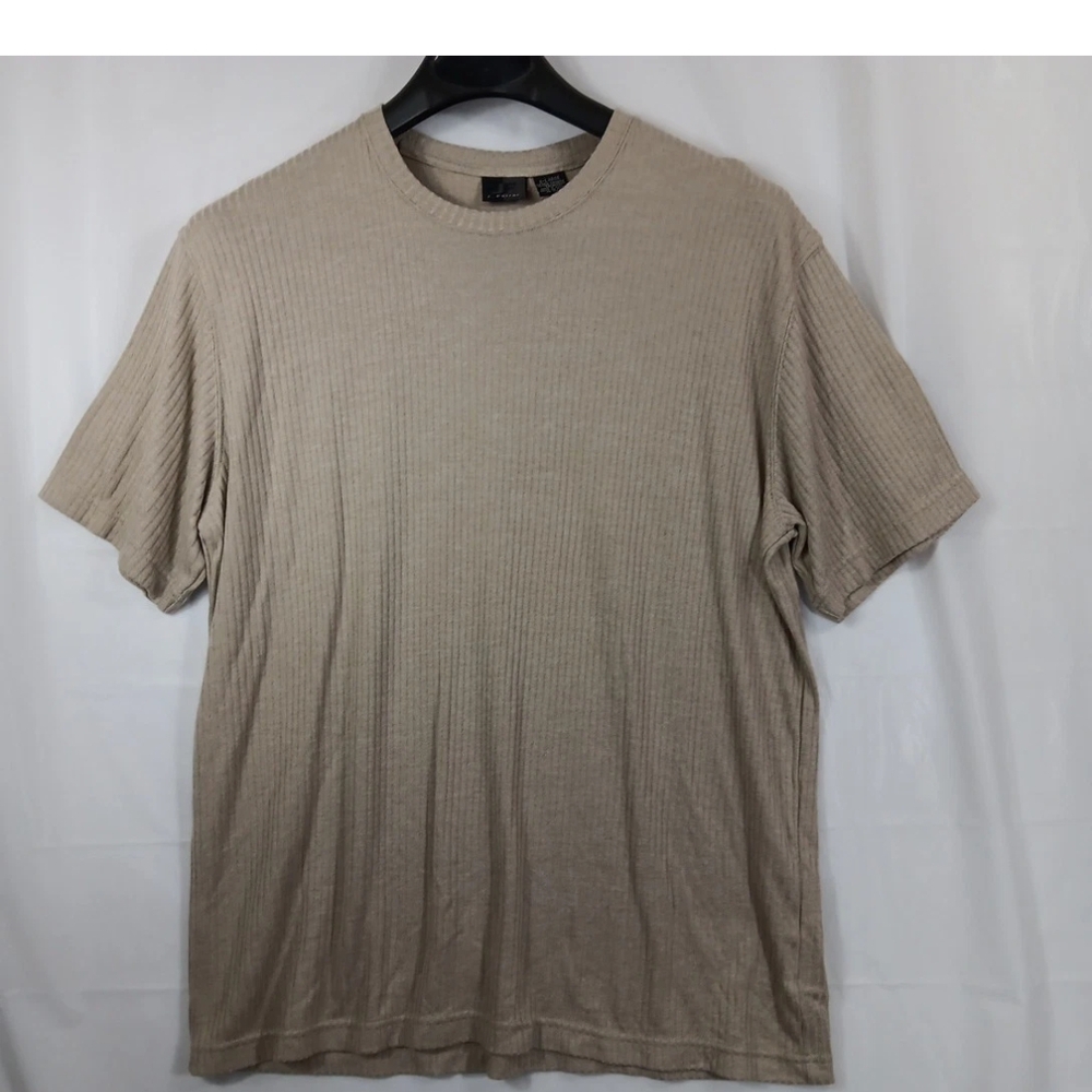 JF J.Ferrar Tan Short Sleeve Crew Neck Tee